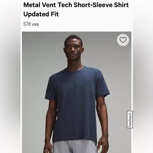 Lululemon Metal Vent Short Sleeve Shirt